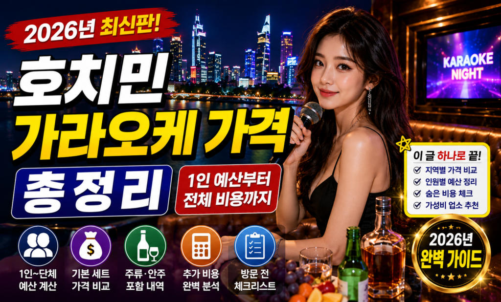 2026년 호치민 가라오케 가격 총정리｜1인 예산부터 전체 비용까지