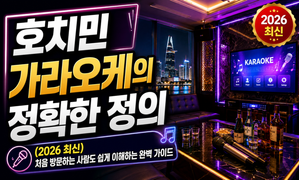 호치민 가라오케의 정확한 정의 (2026 최신) 처음 방문하는 사람도 쉽게 이해하는 완벽 가이드