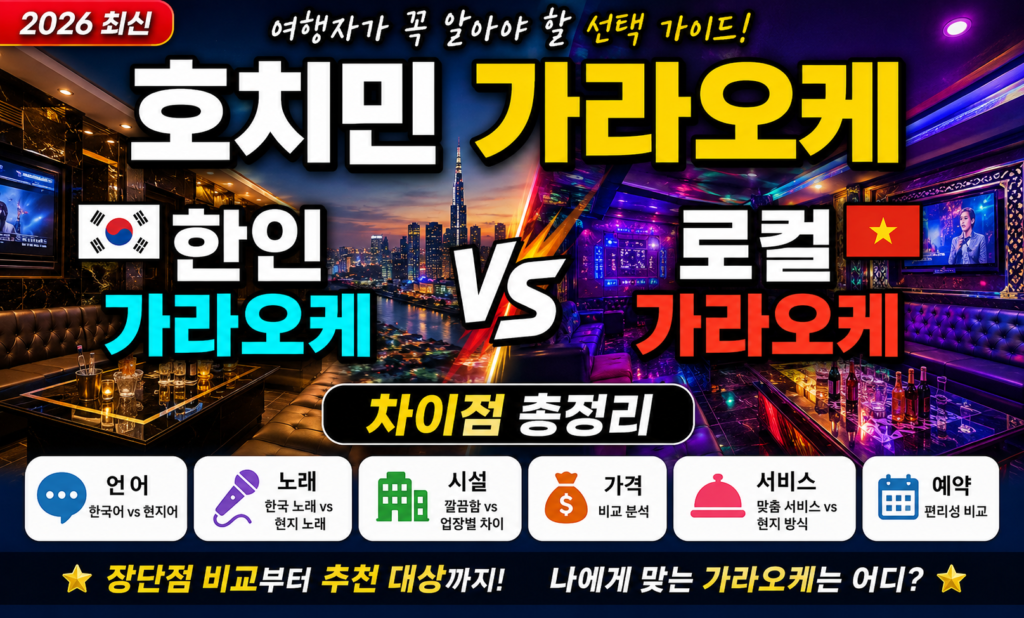 호치민 한인 가라오케 vs 로컬 가라오케 차이점 총정리 (2026 최신)