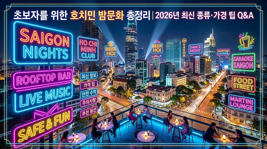 초보자를 위한 호치민 밤문화 총정리｜2026년 최신 종류·가격·이용 팁과 주의사항 Q&A
